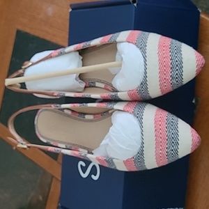 Splendid red white blue slingbacks size 8.5